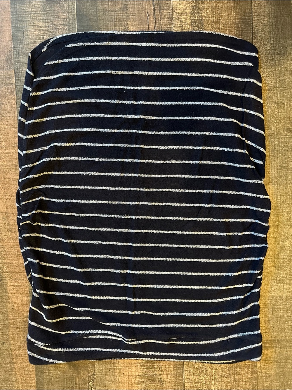 Bella Luxx Navy and White Striped Mini Skirt